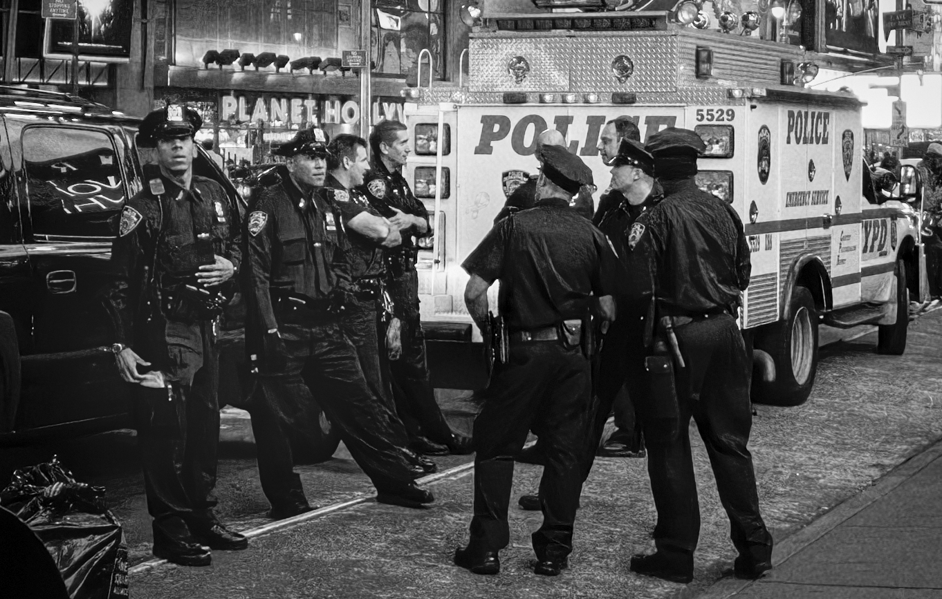 NYPD officers on a New York street